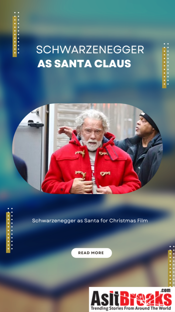 Schwarzenegger unrecognizable in full Santa Claus attire